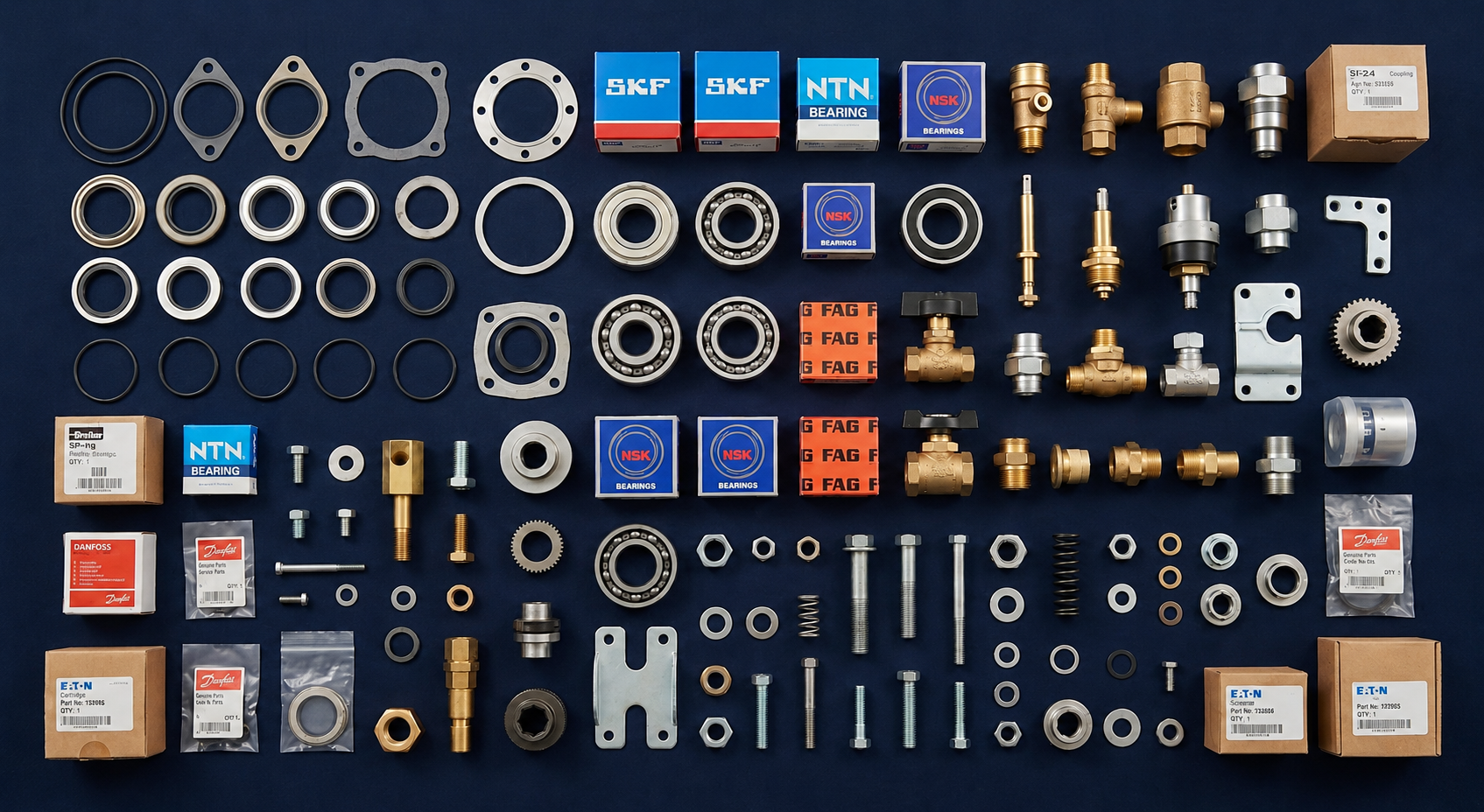 Industrial Compressor & Mechanical Scrap Parts Lot, 458 Items