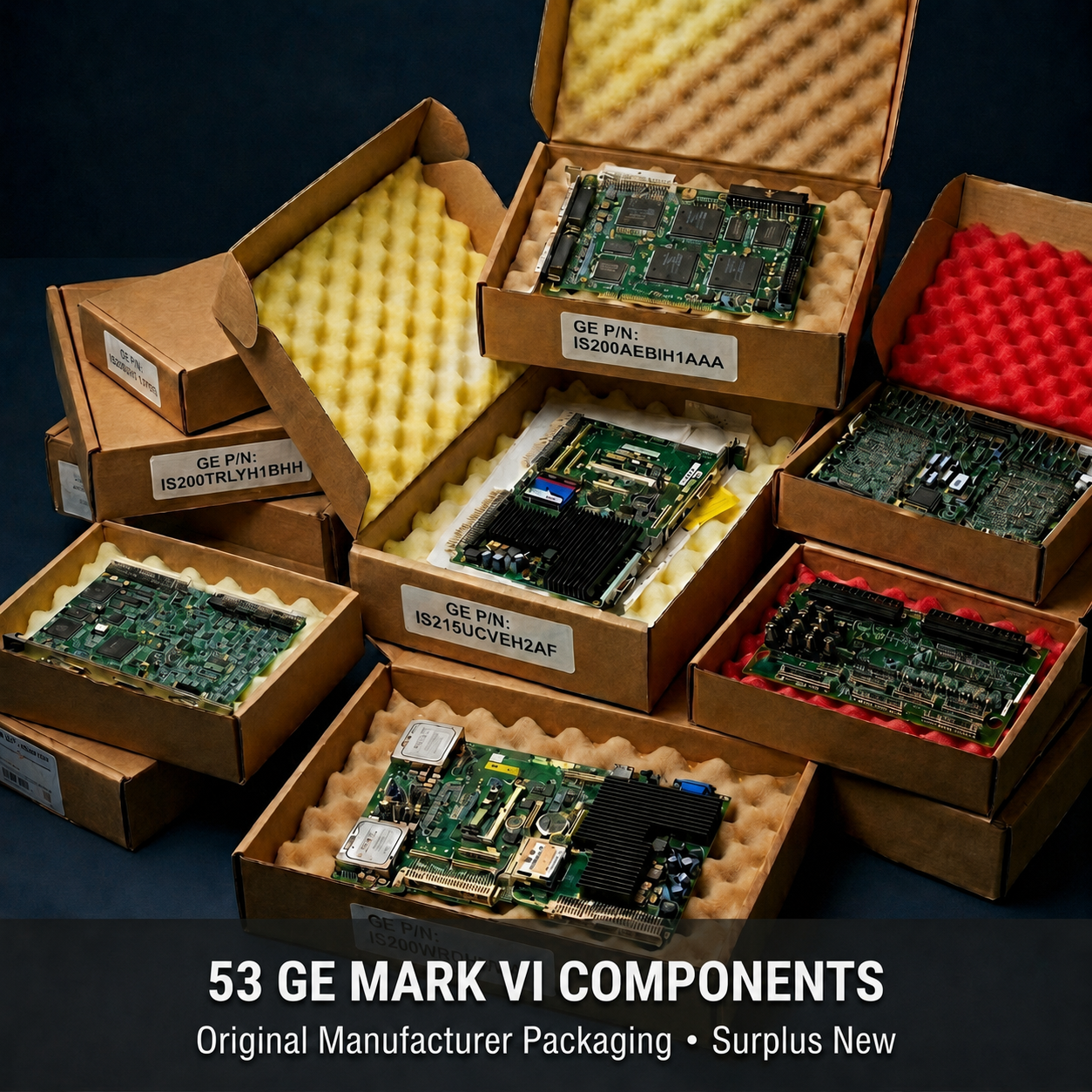 GE Mark V/VI Speedtronic Turbine Controls, 53 Items, IS215 IS200 DS200 IS220